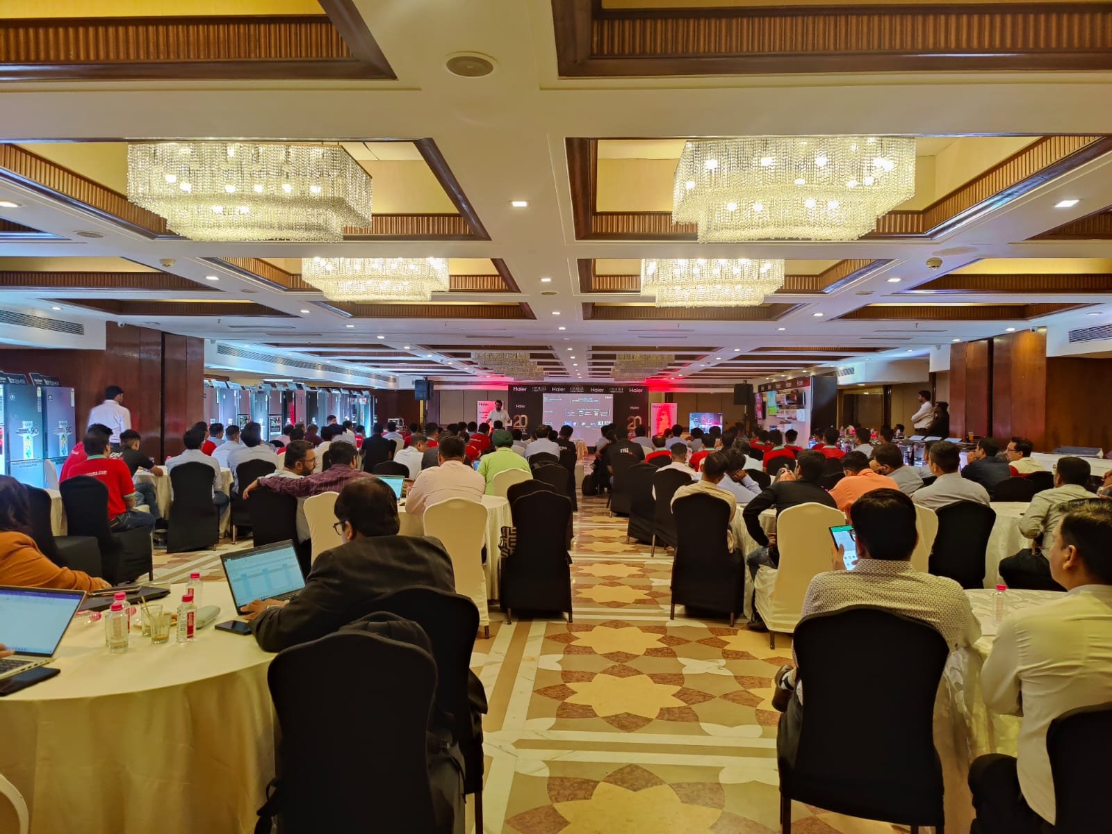 Dealers seated during a presentation