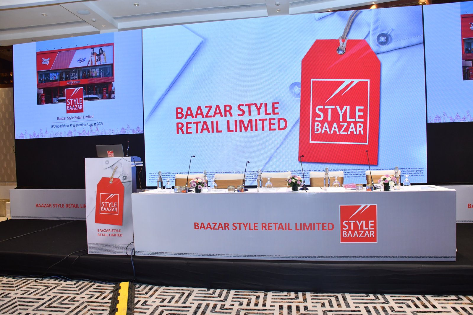 Press conference at an IPO listing event